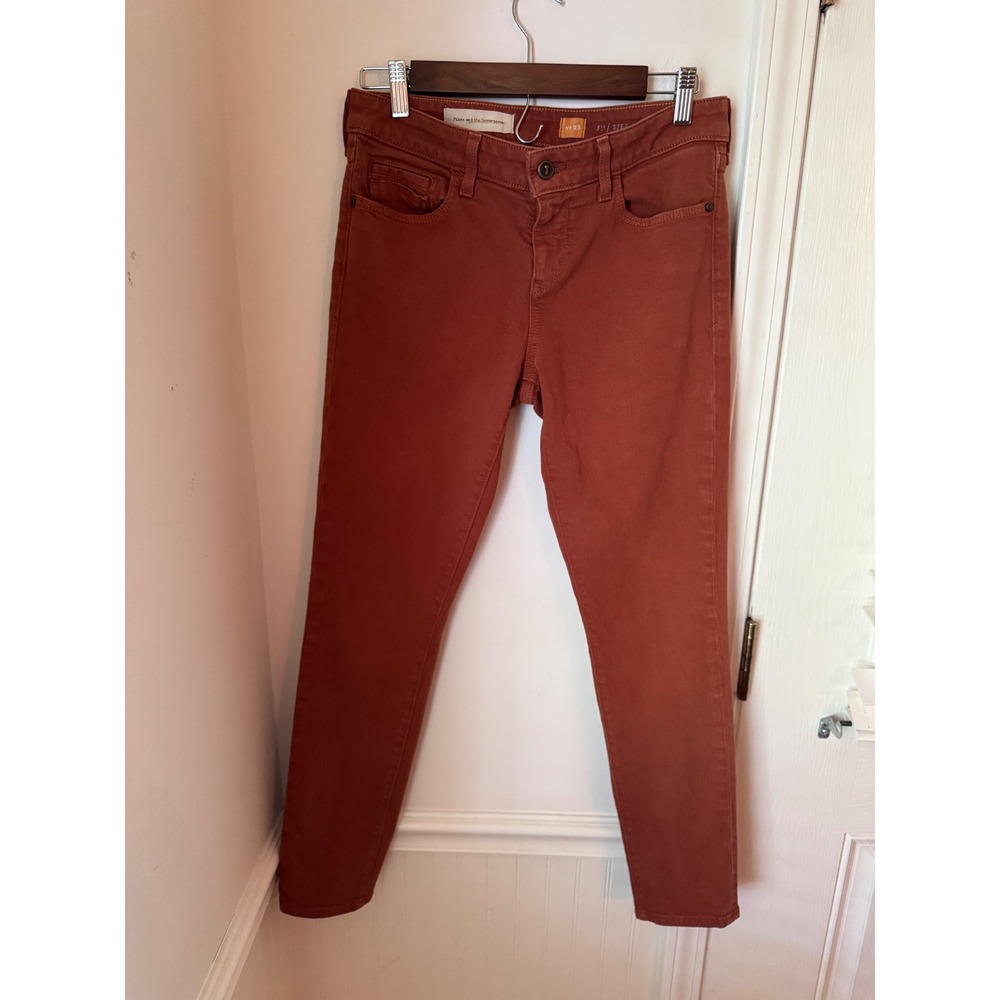 Pilcro‎ and the Letterpress Stet Slim Jeans Rust Orange Size 28 Anthropologie